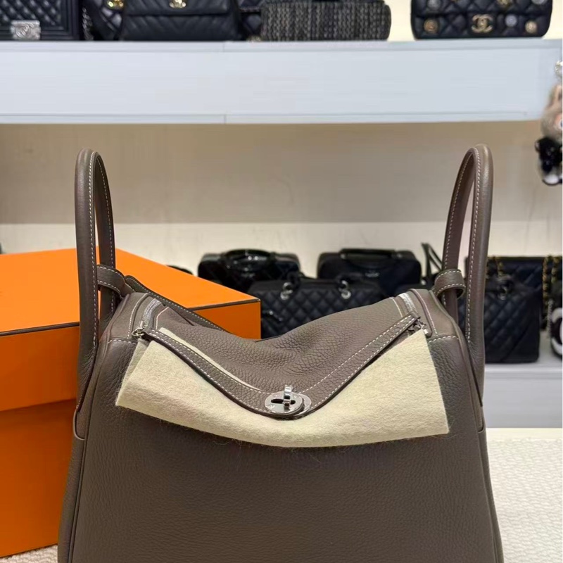 愛馬仕HERMES Lindy30 大象灰銀扣 TC皮 2017 A刻-1