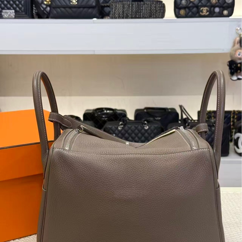 愛馬仕HERMES Lindy30 大象灰銀扣 TC皮 2017 A刻-2