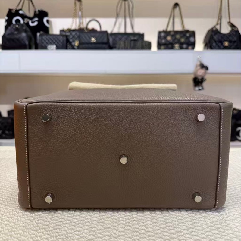 愛馬仕HERMES Lindy30 大象灰銀扣 TC皮 2017 A刻-5