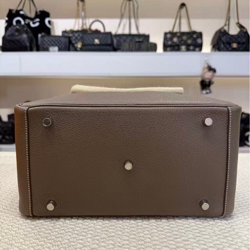 愛馬仕HERMES Lindy30 大象灰銀扣 TC皮 2017 A刻-6