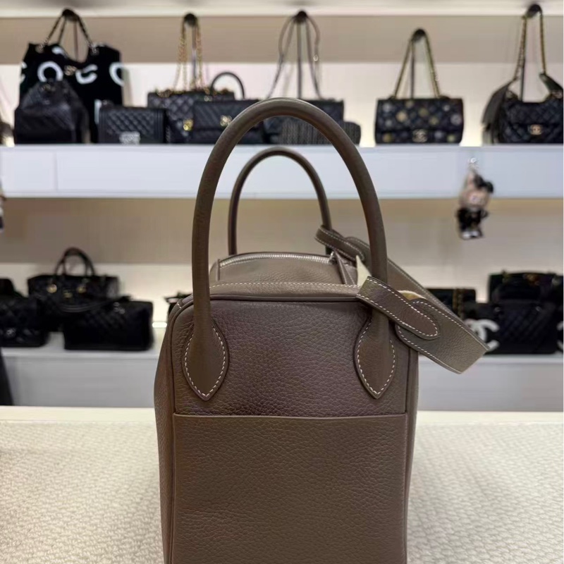 愛馬仕HERMES Lindy30 大象灰銀扣 TC皮 2017 A刻-7
