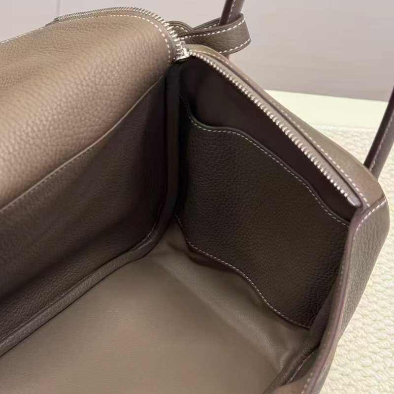 愛馬仕HERMES Lindy30 大象灰銀扣 TC皮 2017 A刻-15