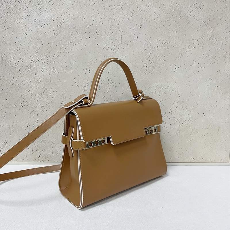 Delvaux small Tempete 小號 金棕白邊-3
