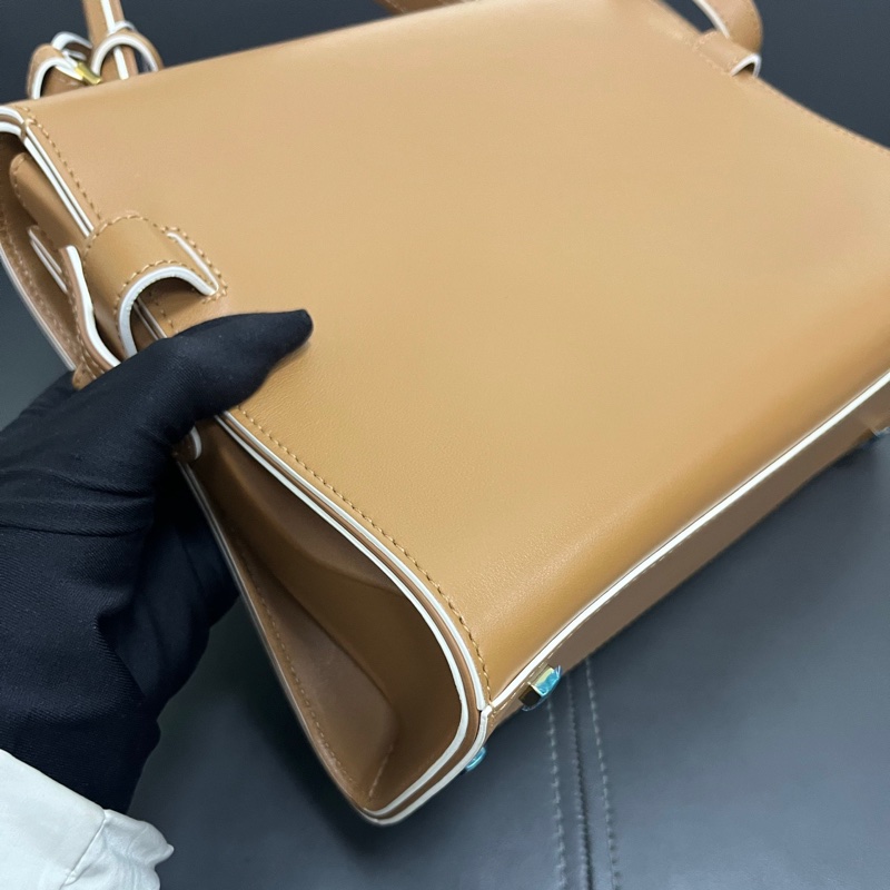 Delvaux small Tempete 小號 金棕白邊-11