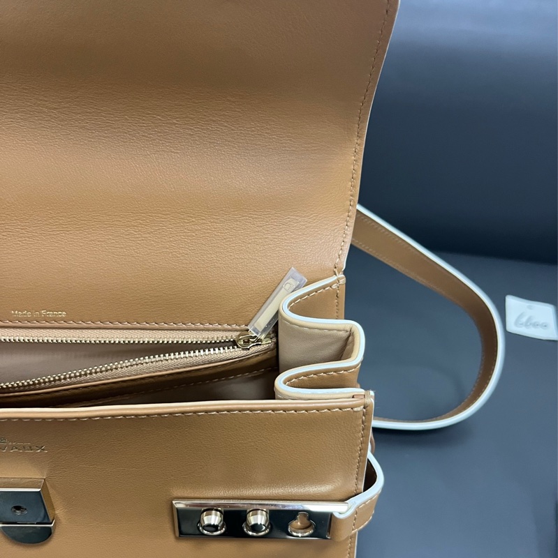 Delvaux small Tempete 小號 金棕白邊-16