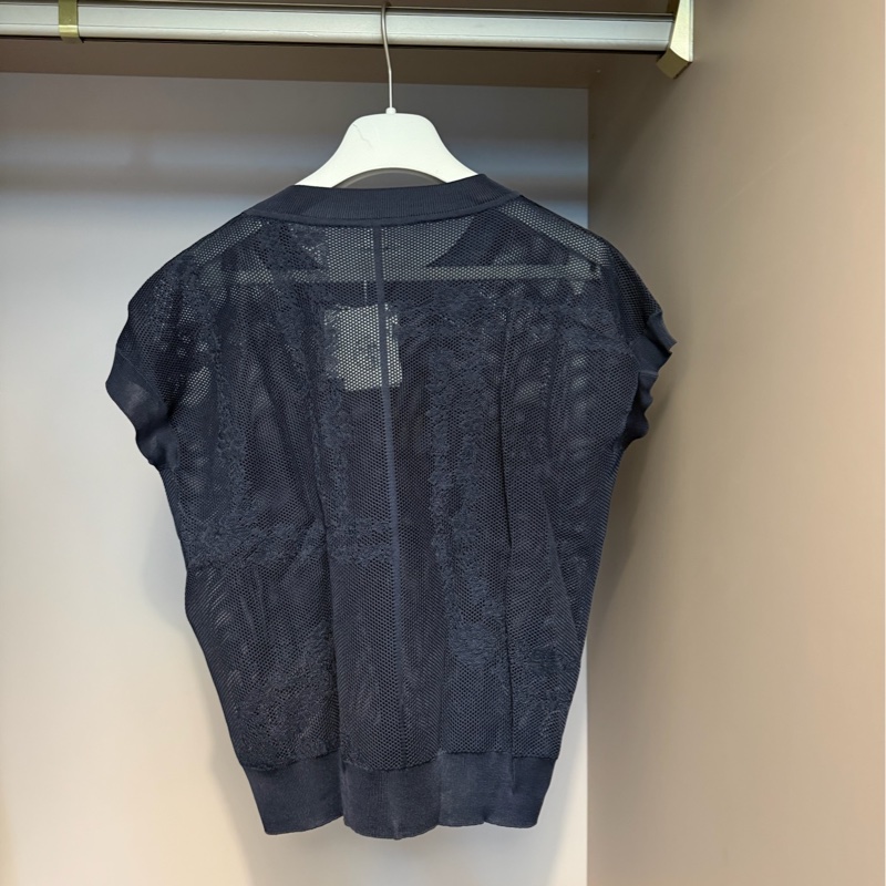 Hermes knit silk top bleu noir-2