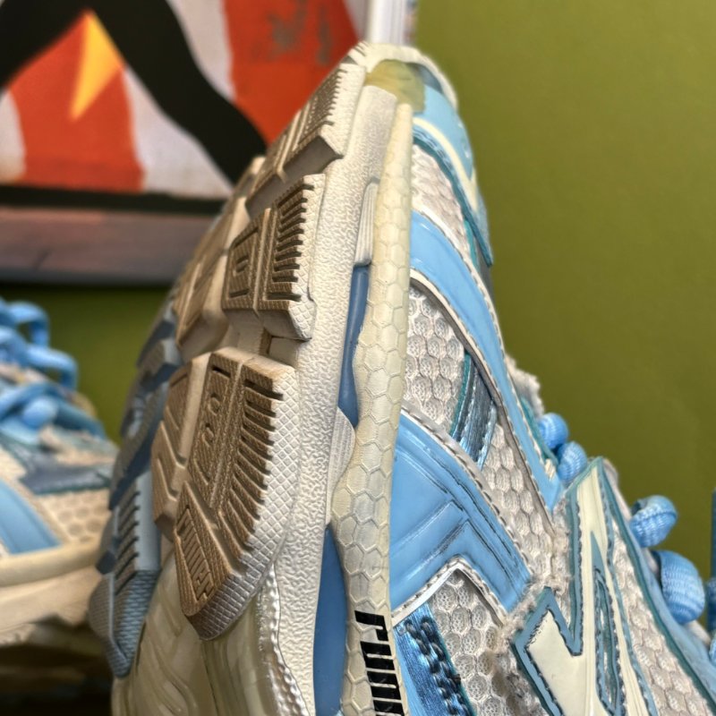 38號 ::Balenciaga:: Women's Runner Mesh & Nylon Light Blue 藍白拚色球鞋 休閒鞋-15