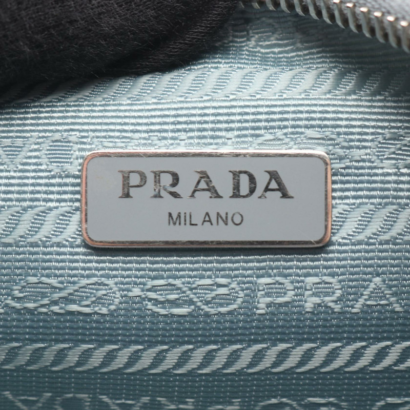 PRADA 2005 復刻版肩包 1BH204 尼龍藍 二手 女士-3