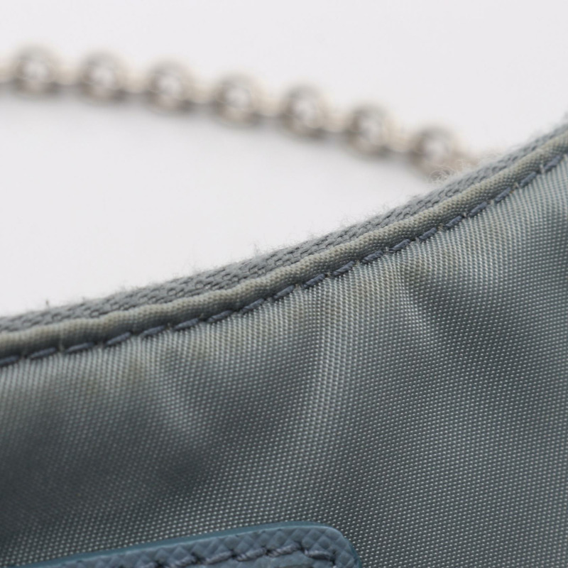 PRADA 2005 復刻版肩包 1BH204 尼龍藍 二手 女士-6