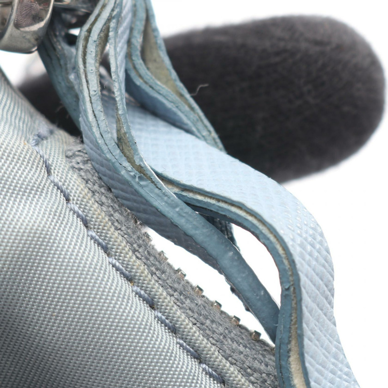 PRADA 2005 復刻版肩包 1BH204 尼龍藍 二手 女士-10