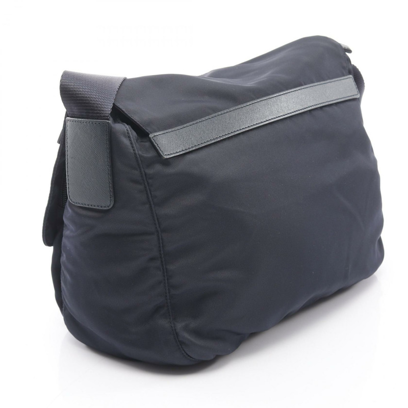 PRADA TESSUTO 肩挎包 BT6671 尼龍 Saffiano 皮革 海軍藍 二手-1