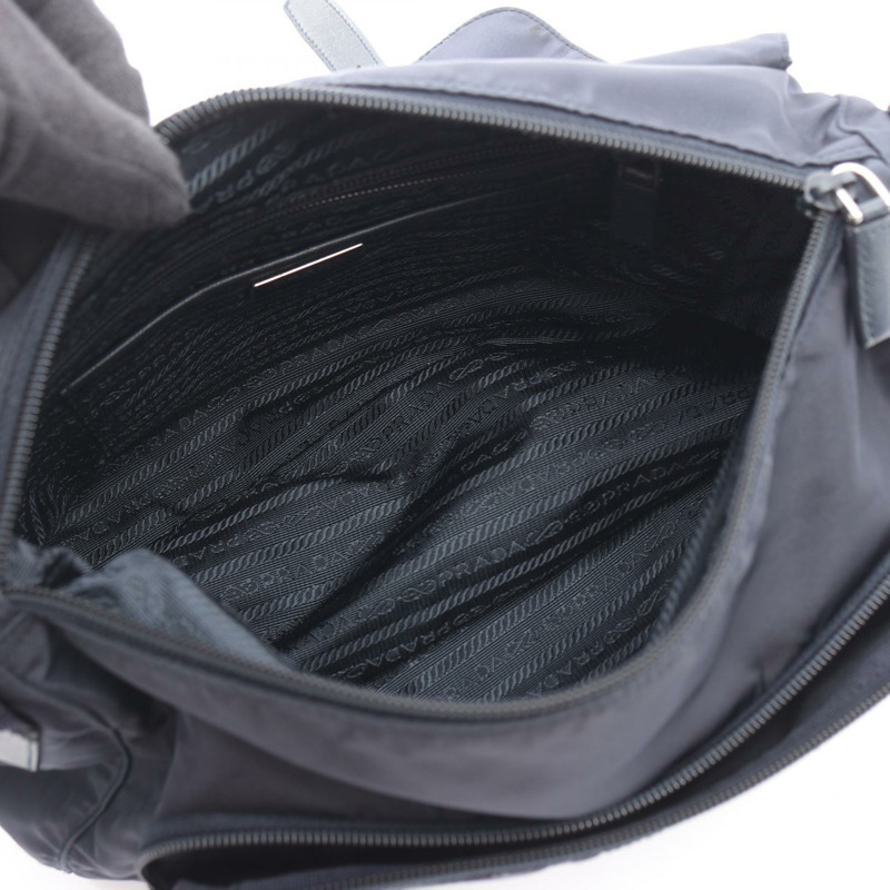 PRADA TESSUTO 肩挎包 BT6671 尼龍 Saffiano 皮革 海軍藍 二手-2