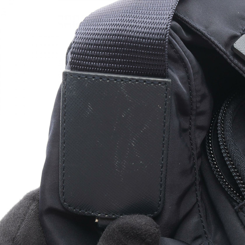 PRADA TESSUTO 肩挎包 BT6671 尼龍 Saffiano 皮革 海軍藍 二手-8