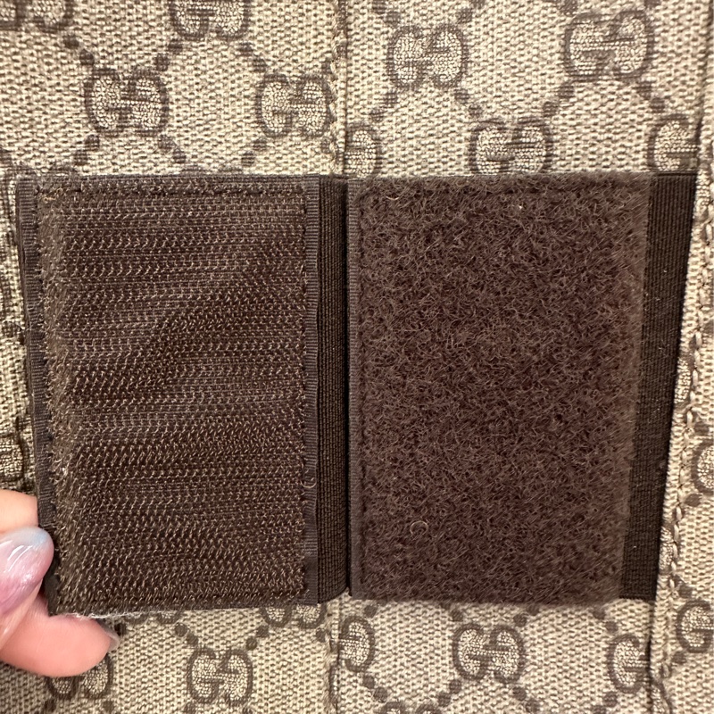 Gucci pvc 深棕牛皮前磁吸口袋斜背包-8