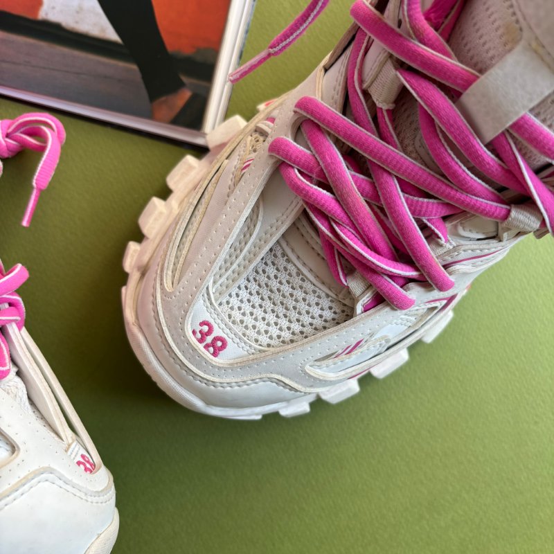 38號 ::Balenciaga:: Women's Runner Mesh & Nylon Light Blue 老爹鞋 粉白拚色球鞋 休閒鞋-3