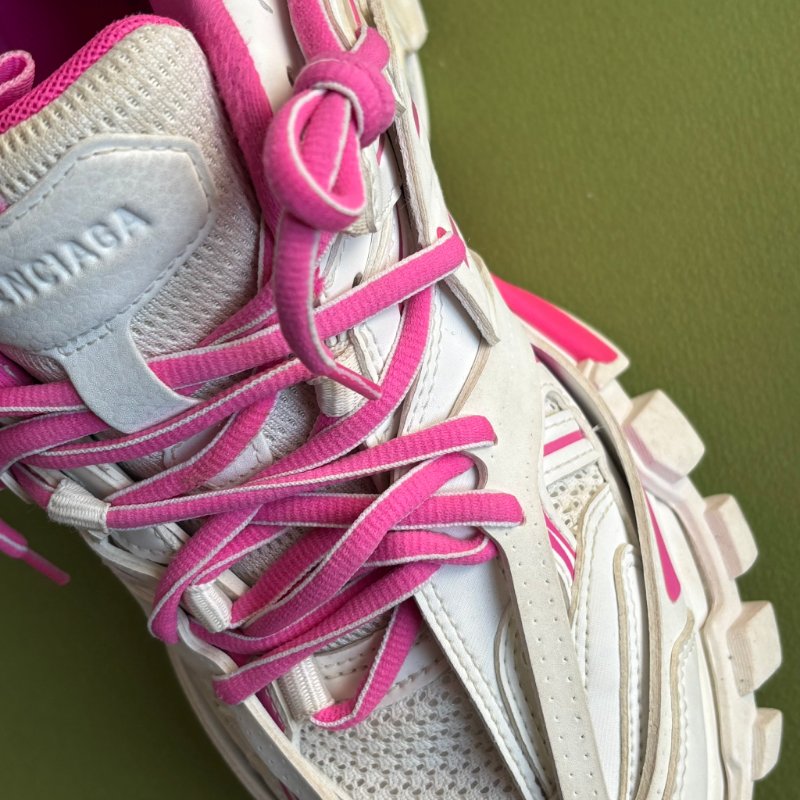 38號 ::Balenciaga:: Women's Runner Mesh & Nylon Light Blue 老爹鞋 粉白拚色球鞋 休閒鞋-5