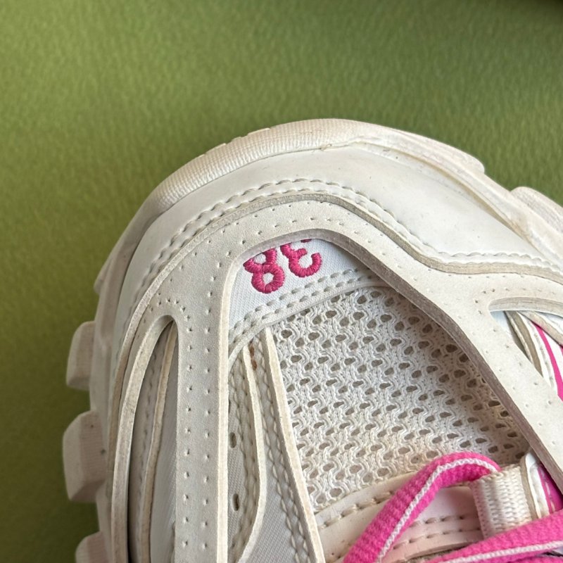 38號 ::Balenciaga:: Women's Runner Mesh & Nylon Light Blue 老爹鞋 粉白拚色球鞋 休閒鞋-10