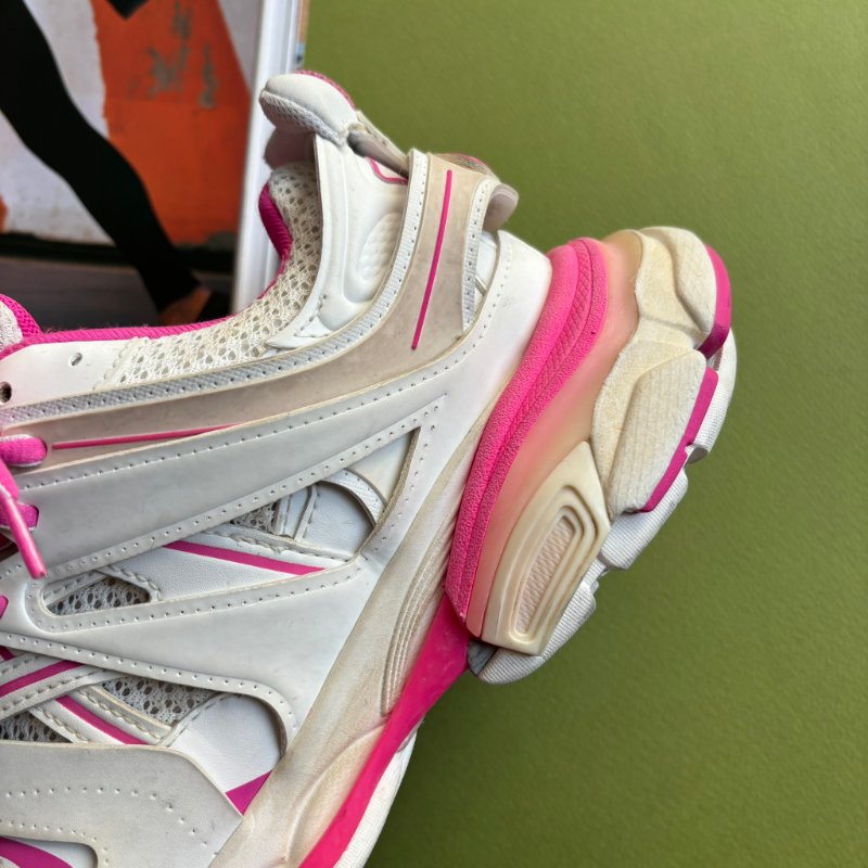 38號 ::Balenciaga:: Women's Runner Mesh & Nylon Light Blue 老爹鞋 粉白拚色球鞋 休閒鞋-13