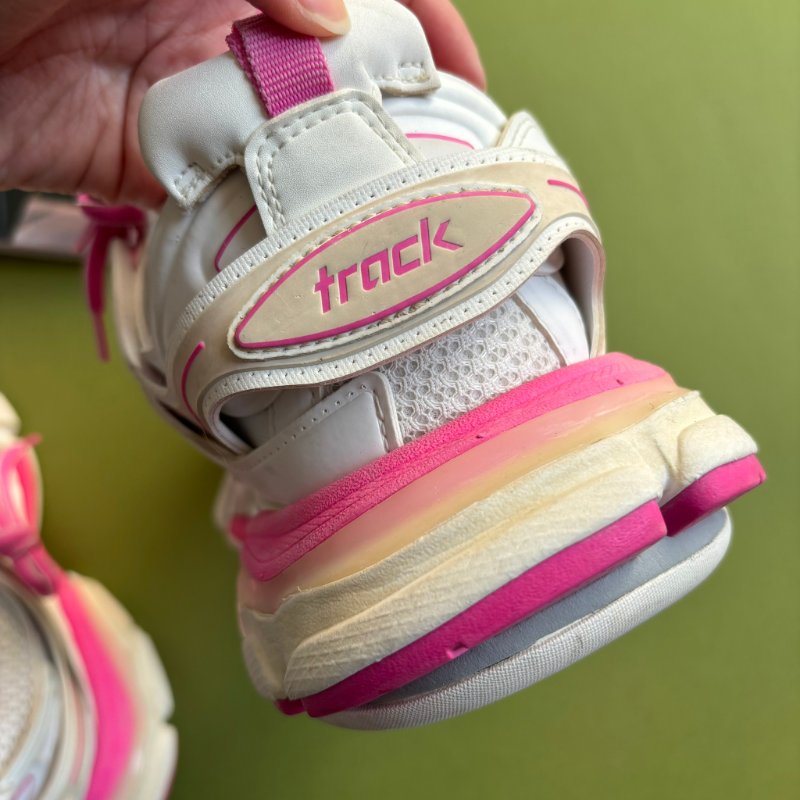 38號 ::Balenciaga:: Women's Runner Mesh & Nylon Light Blue 老爹鞋 粉白拚色球鞋 休閒鞋-15