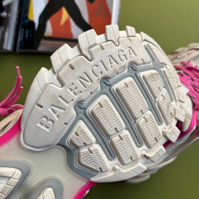 38號 ::Balenciaga:: Women's Runner Mesh & Nylon Light Blue 老爹鞋 粉白拚色球鞋 休閒鞋-22