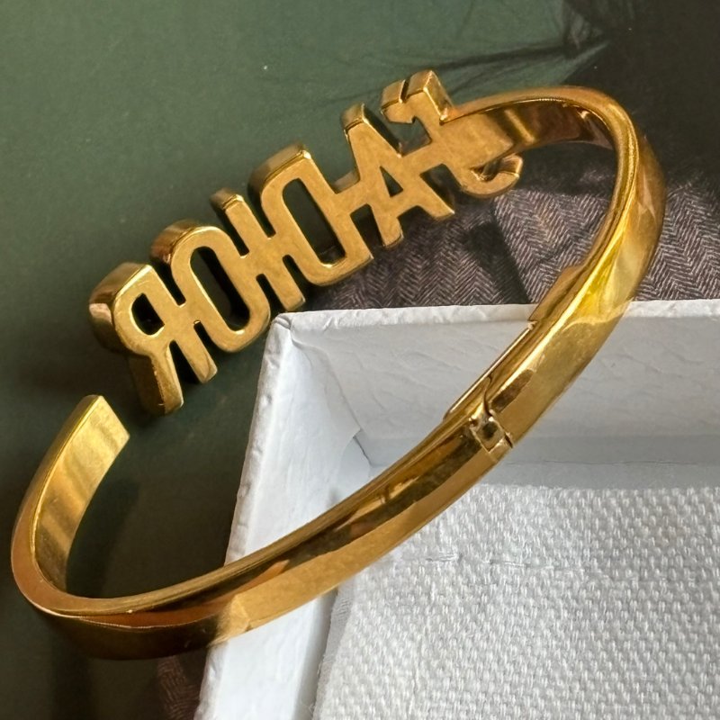 ::Christian Dior::古銅金色 J'ADIOR Bracelet 字母手鐲 手環-5