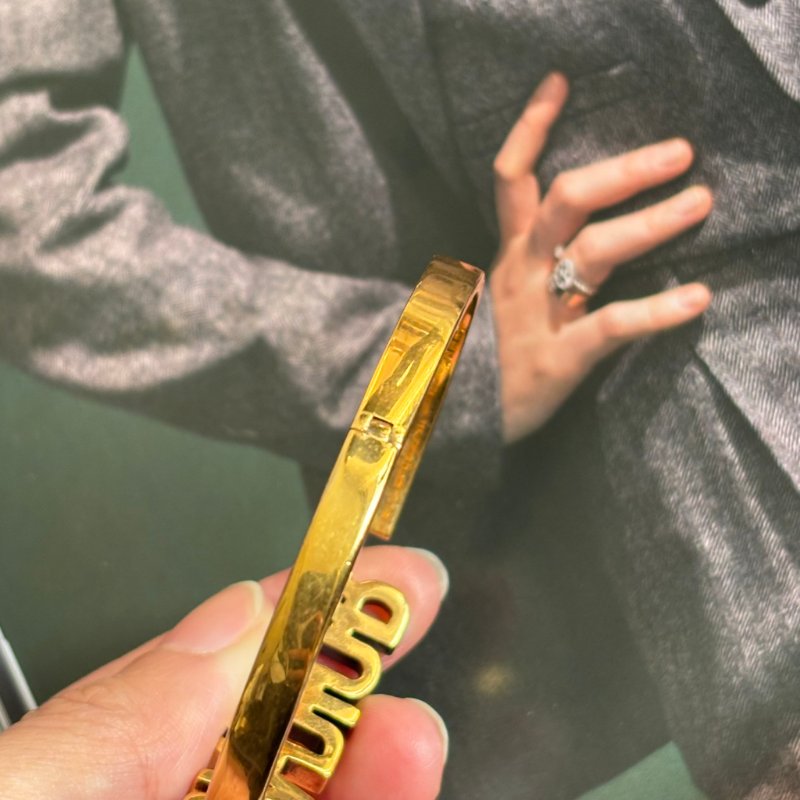 ::Christian Dior::古銅金色 J'ADIOR Bracelet 字母手鐲 手環-9