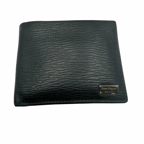 【美收精品】Ferragamo 黑色短夾 C-337【隔月月中將轉賣至日本 上架期限30天】