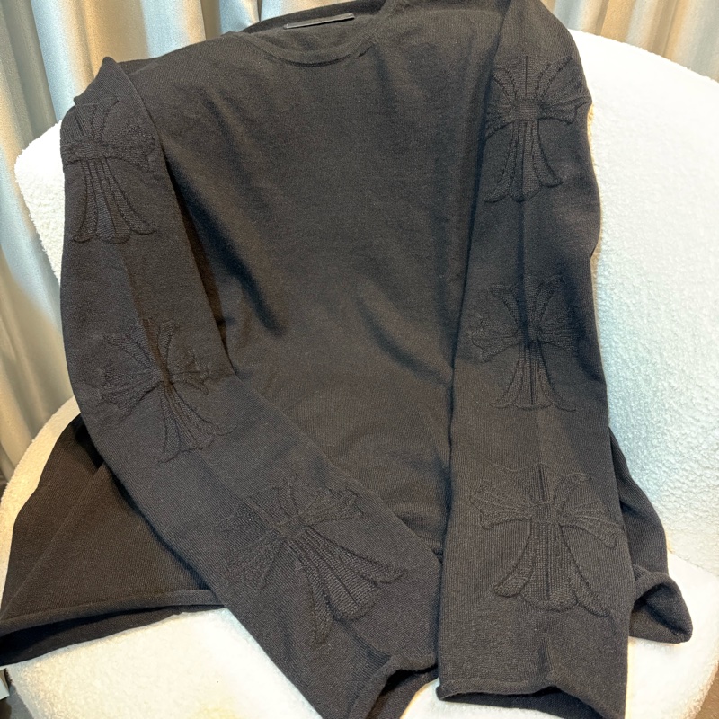 Chrome Hearts 100% cashmere Black Sweater-3