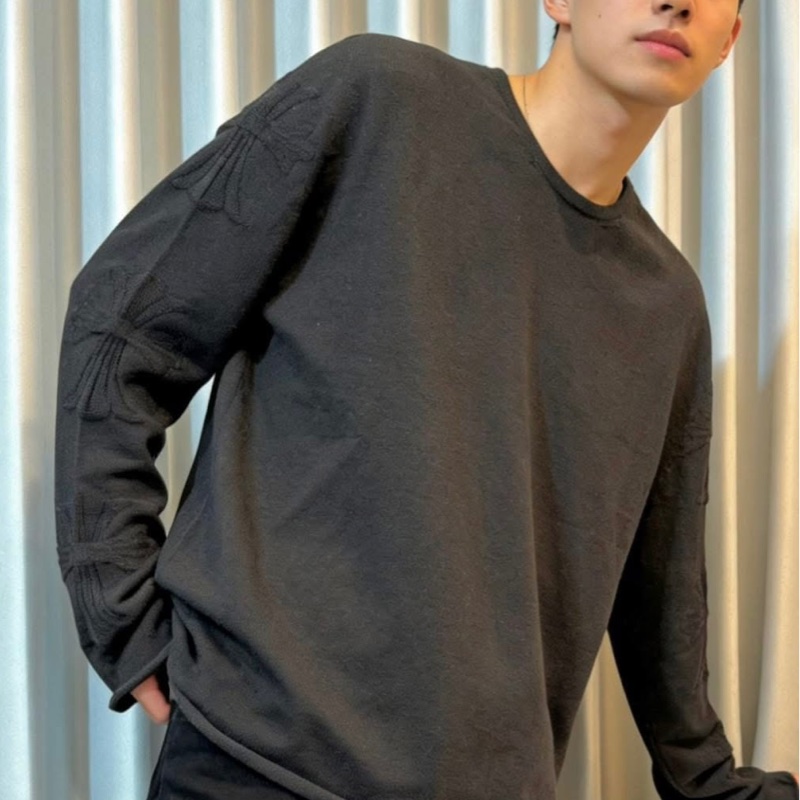 Chrome Hearts 100% cashmere Black Sweater-4
