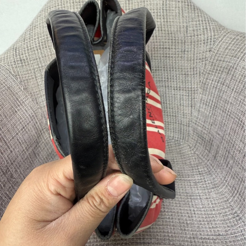 【超級便宜‼️耐磨材質✨粗用不心疼🙌🏻】Balenciaga巴黎世家 帆布拼皮條紋 手提包|托特包-2