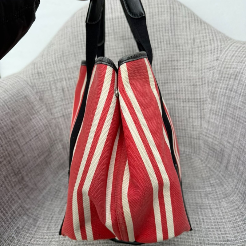 【超級便宜‼️耐磨材質✨粗用不心疼🙌🏻】Balenciaga巴黎世家 帆布拼皮條紋 手提包|托特包-3