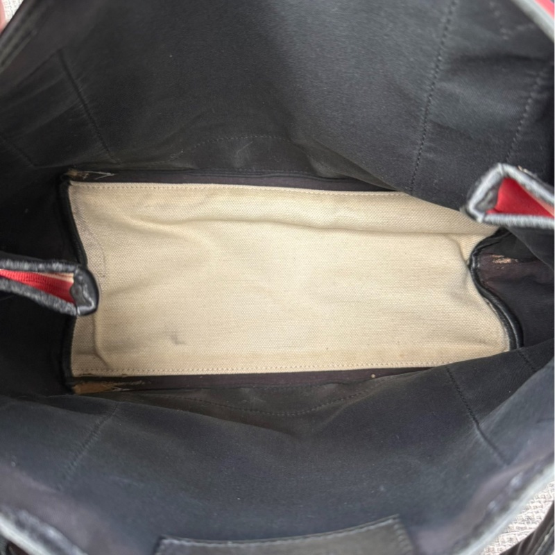 【超級便宜‼️耐磨材質✨粗用不心疼🙌🏻】Balenciaga巴黎世家 帆布拼皮條紋 手提包|托特包-7