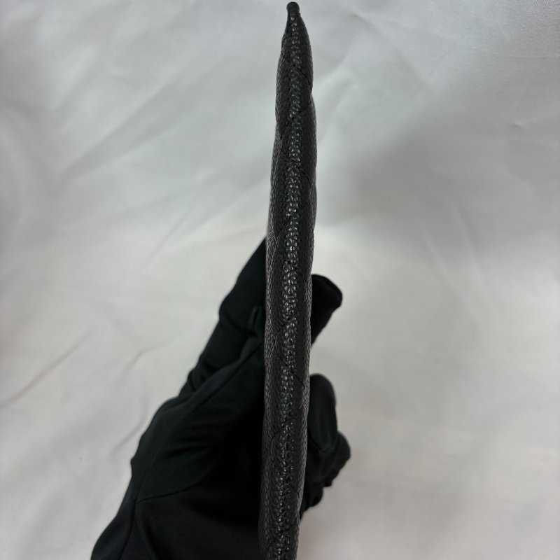 現貨 Chanel黑銀荔枝皮扁夾-11