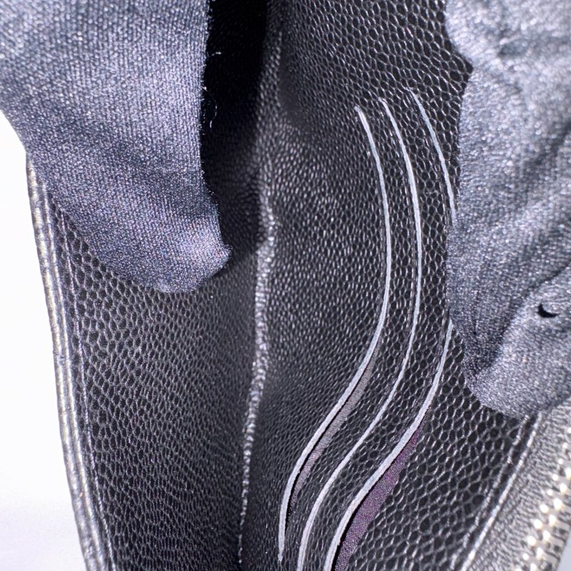 現貨 Chanel黑銀荔枝皮扁夾-16