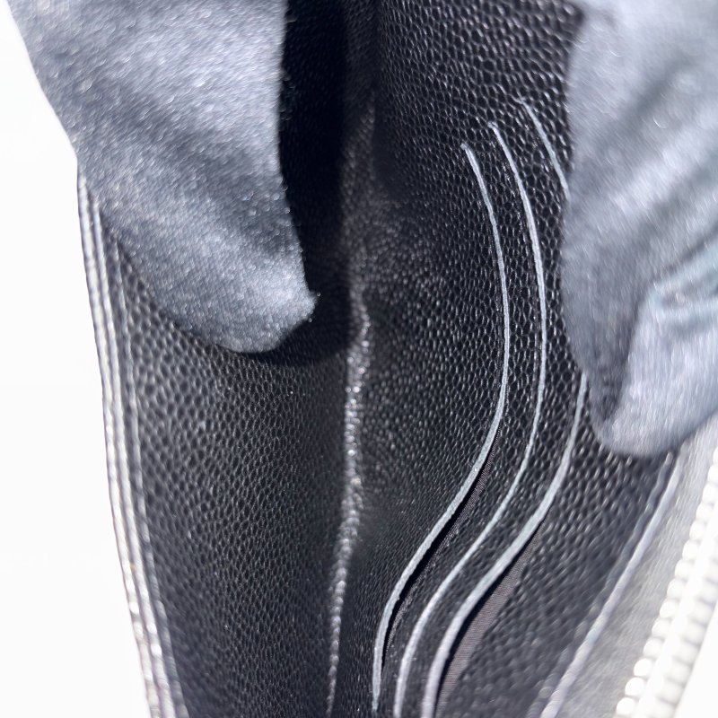 現貨 Chanel黑銀荔枝皮扁夾-17