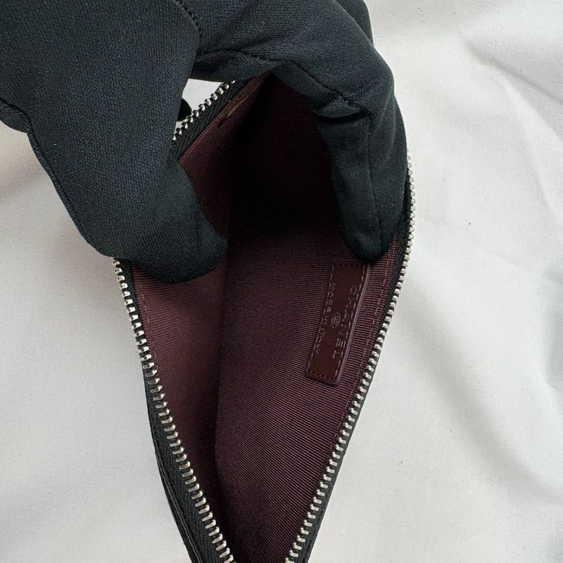 現貨 Chanel黑銀荔枝皮扁夾-20