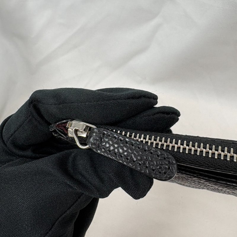 現貨 Chanel黑銀荔枝皮扁夾-22