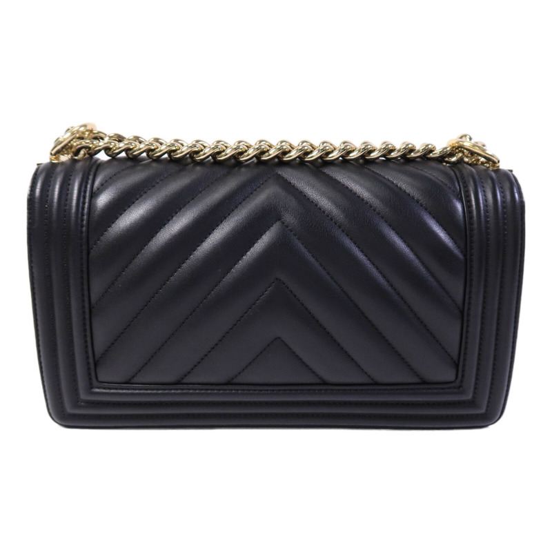 CHANEL 羊皮皮革Boy 25鏈帶肩背袋-1