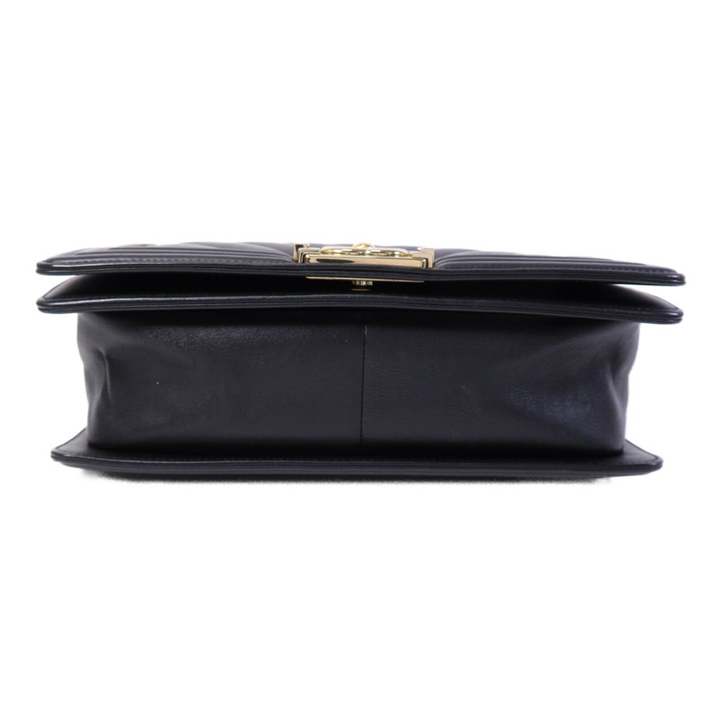 CHANEL 羊皮皮革Boy 25鏈帶肩背袋-3