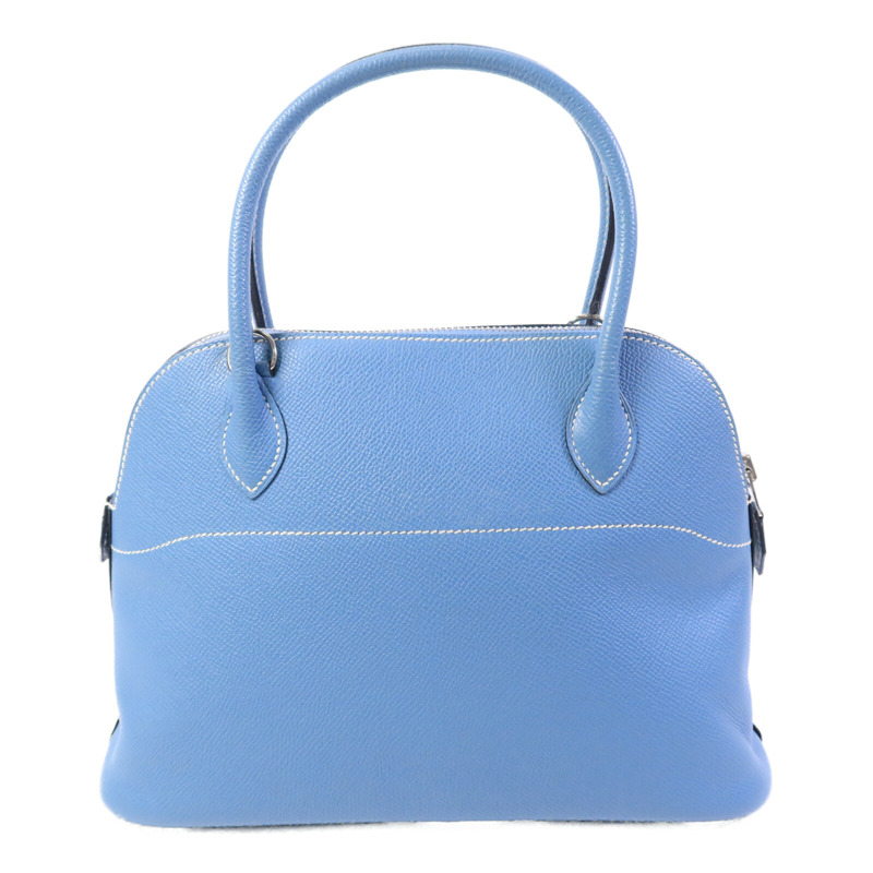 HERMES Epsom皮革Bolide 27手挽肩背兩用袋Blue Jean-1