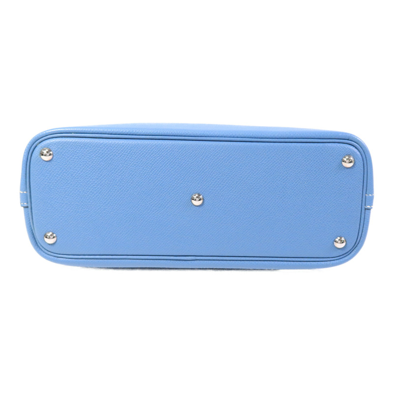 HERMES Epsom皮革Bolide 27手挽肩背兩用袋Blue Jean-3