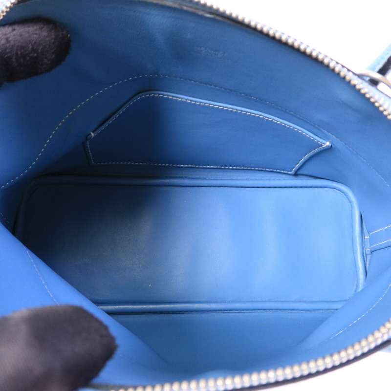 HERMES Epsom皮革Bolide 27手挽肩背兩用袋Blue Jean-4