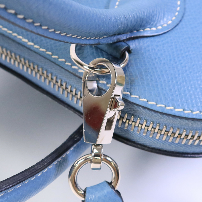 HERMES Epsom皮革Bolide 27手挽肩背兩用袋Blue Jean-6
