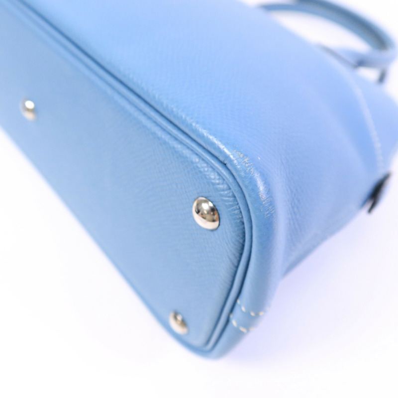 HERMES Epsom皮革Bolide 27手挽肩背兩用袋Blue Jean-10