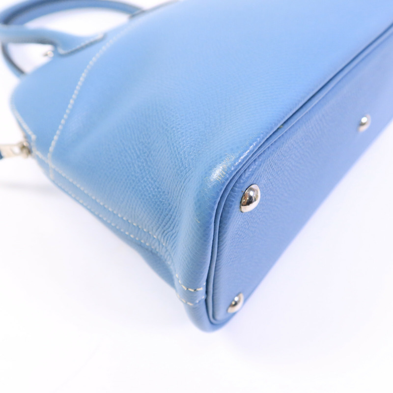 HERMES Epsom皮革Bolide 27手挽肩背兩用袋Blue Jean-11
