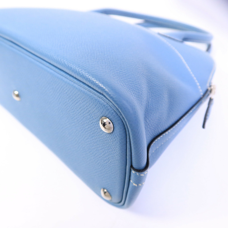 HERMES Epsom皮革Bolide 27手挽肩背兩用袋Blue Jean-12