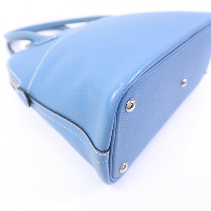 HERMES Epsom皮革Bolide 27手挽肩背兩用袋Blue Jean-13
