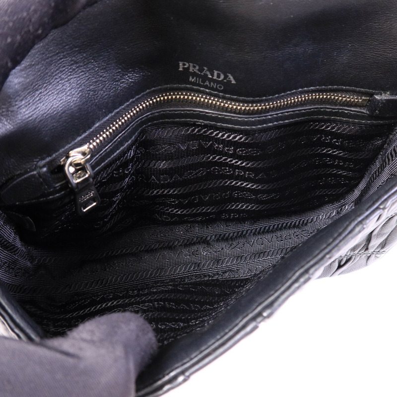 PRADA 羊皮皮革Shoulder Bag鏈帶肩背袋-4