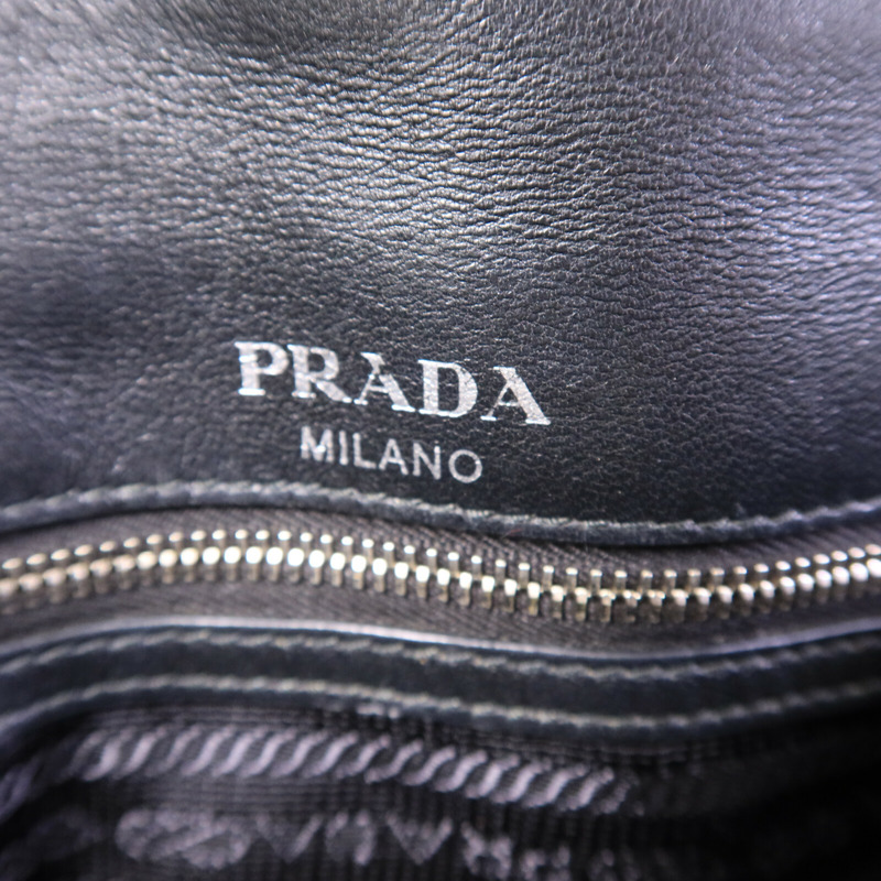PRADA 羊皮皮革Shoulder Bag鏈帶肩背袋-5