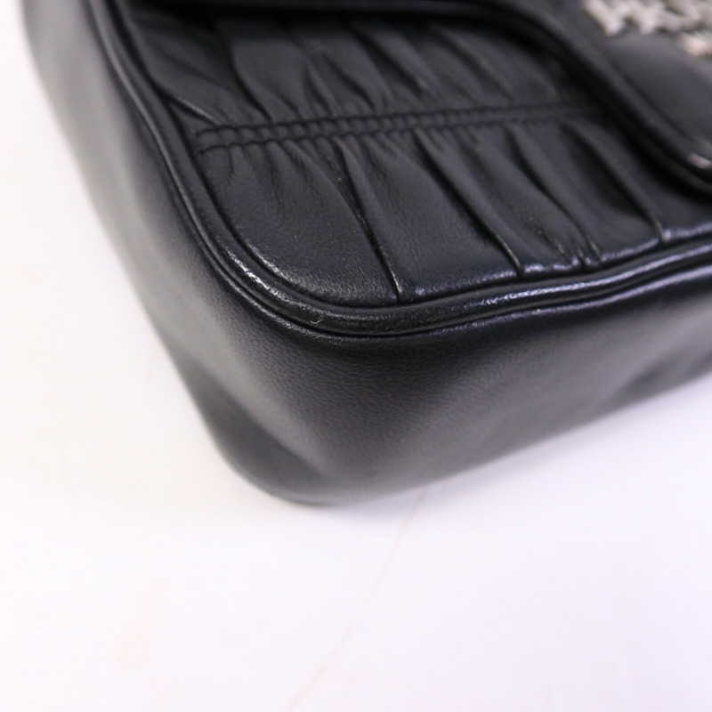 PRADA 羊皮皮革Shoulder Bag鏈帶肩背袋-11